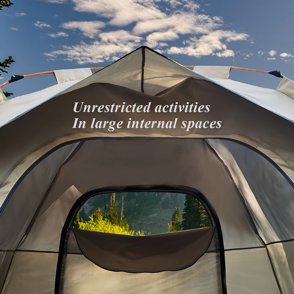 4-Person Automatic Quick-Open Tent with UV Protection for Beach, Fishing, Hiking, and Hunting