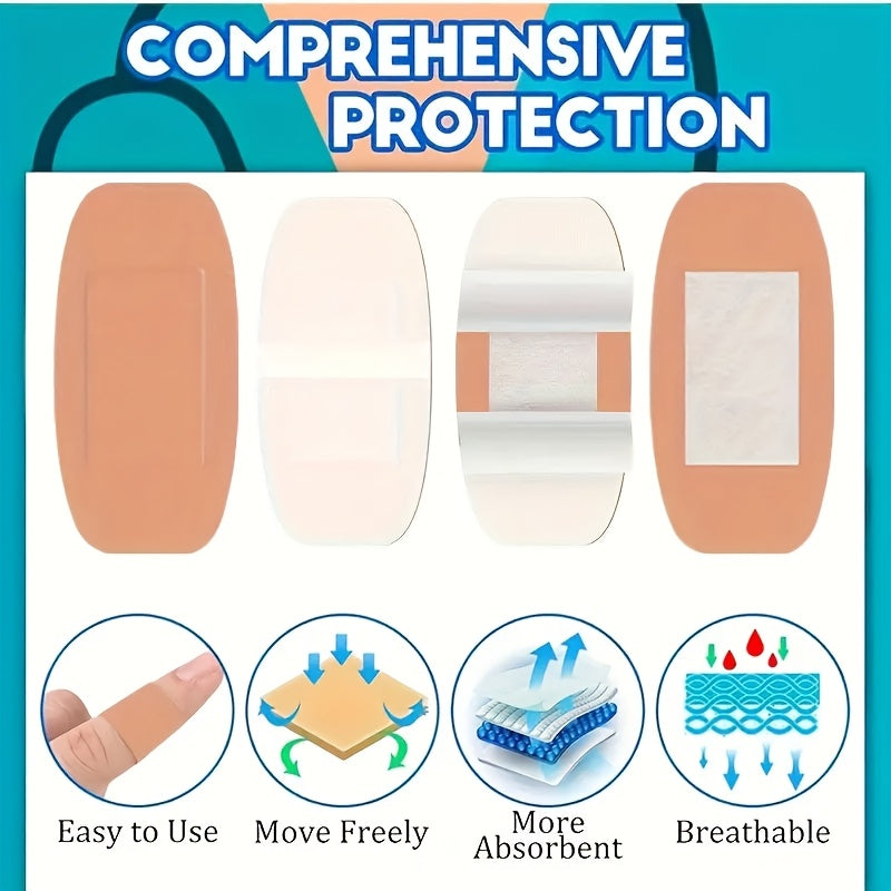 40 PE Soft Rubber Bandages, Waterproof And Breathable, Multi Waterproof And Breathable, with Pads for Wound Care, Available In Various Styles, Including Knuckle Bandages