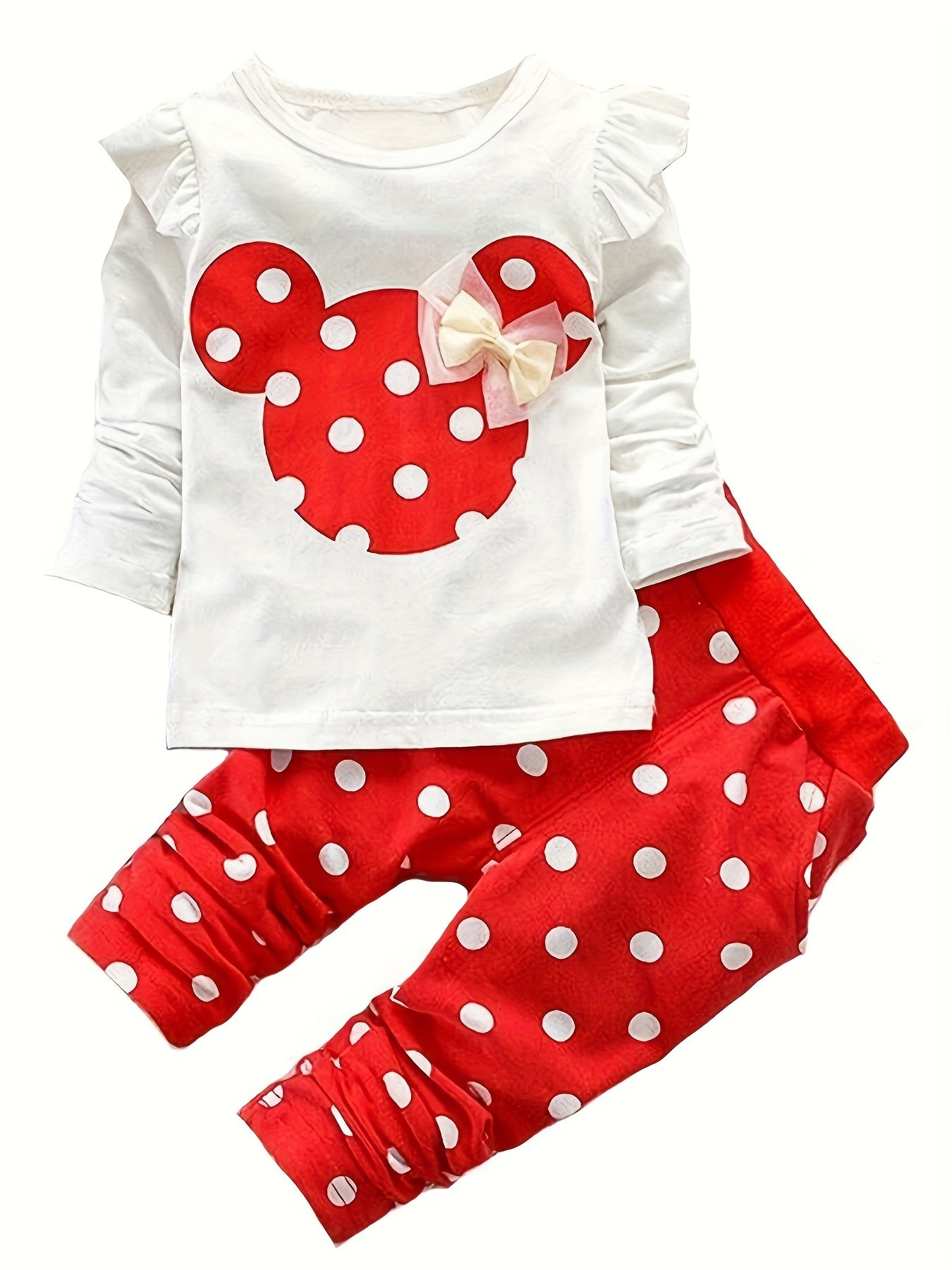 Baby Girl Clothes 2 Pieces Long Sleeved Cute Toddler Infant Outfits Kids Tops and Pants Set