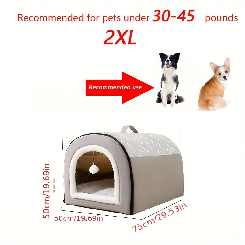 1pc Removable and Washable Four Seasons Universal Dog Kennel, Warm Enclosed Dog Bed