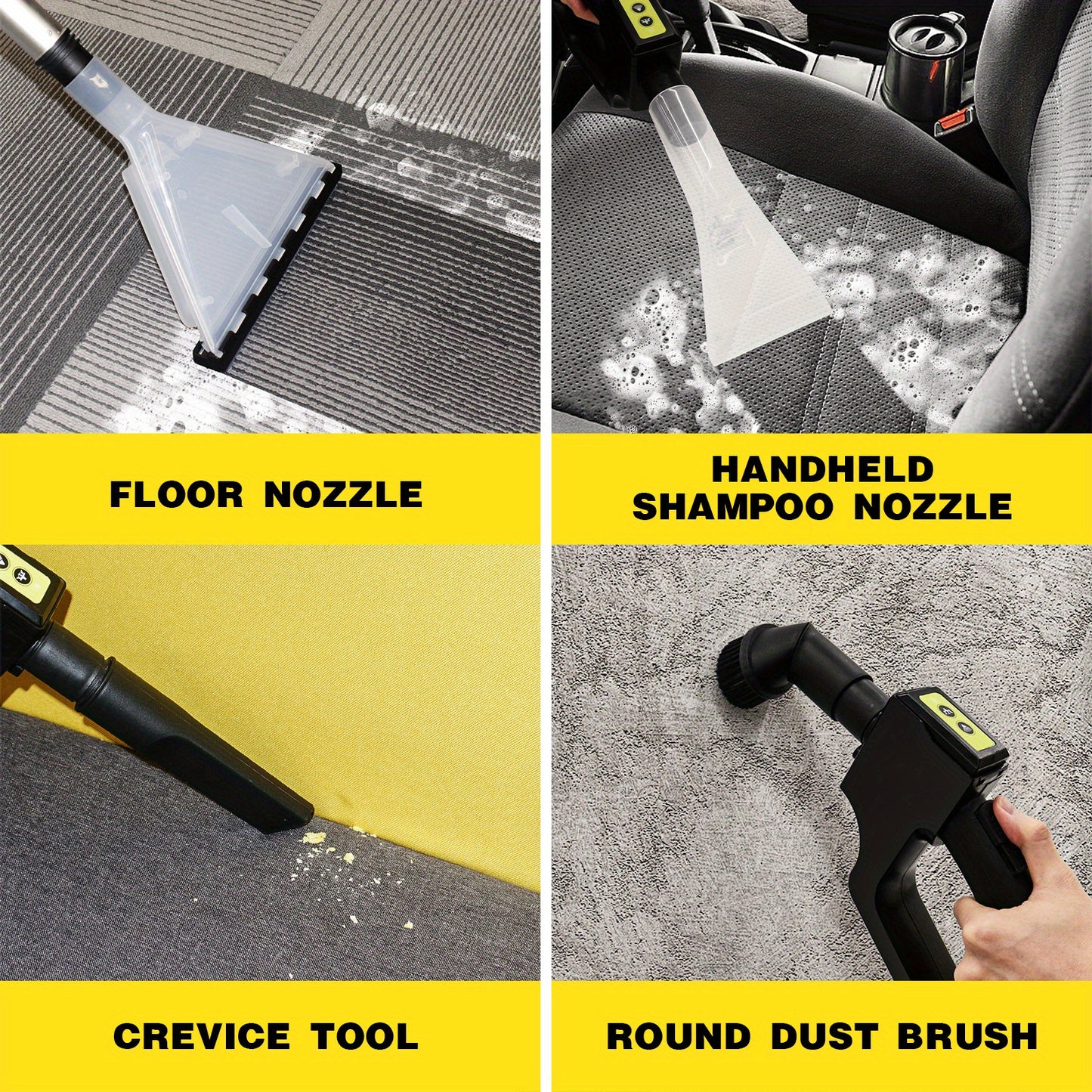 Ultimate 5.5 Peak HP 4-in-1 Portable Vacuum: 6 Gallon Wet/ Dry Shop Vac Carpet Cleaner for Home and Shop - Ideal for Carpets, Floors, Upholstery, Cars, and More!