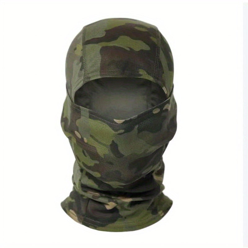 Camouflage Balaclava Cap for Outdoor Sports, Hiking, and Cycling - Sun Protection and Moisture-Wicking Headwear Christmas Gift