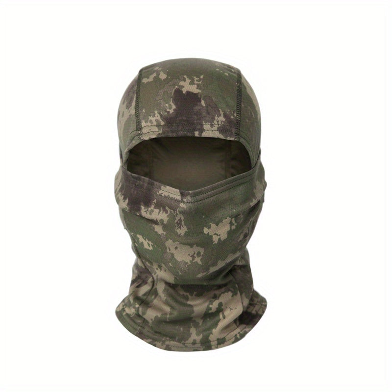 Camouflage Balaclava Cap for Outdoor Sports, Hiking, and Cycling - Sun Protection and Moisture-Wicking Headwear Christmas Gift