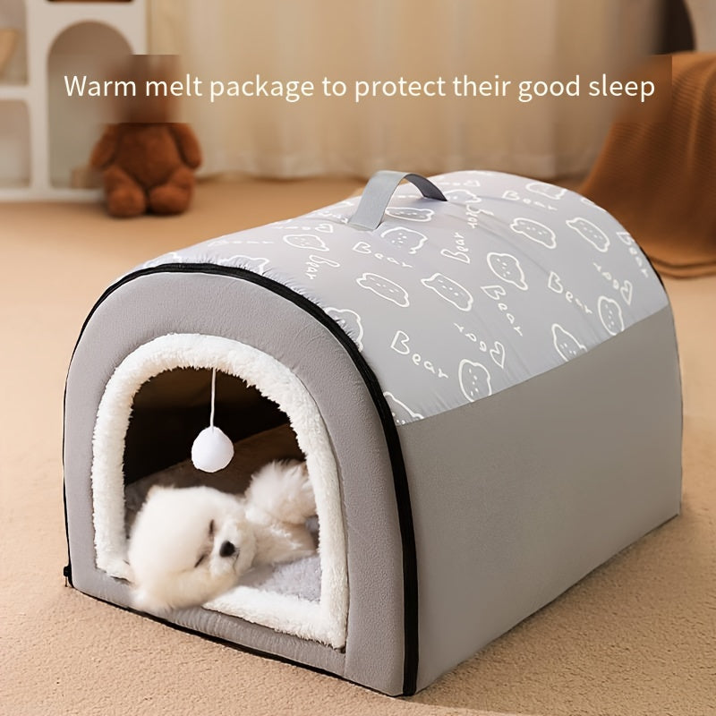 1pc Removable and Washable Four Seasons Universal Dog Kennel, Warm Enclosed Dog Bed