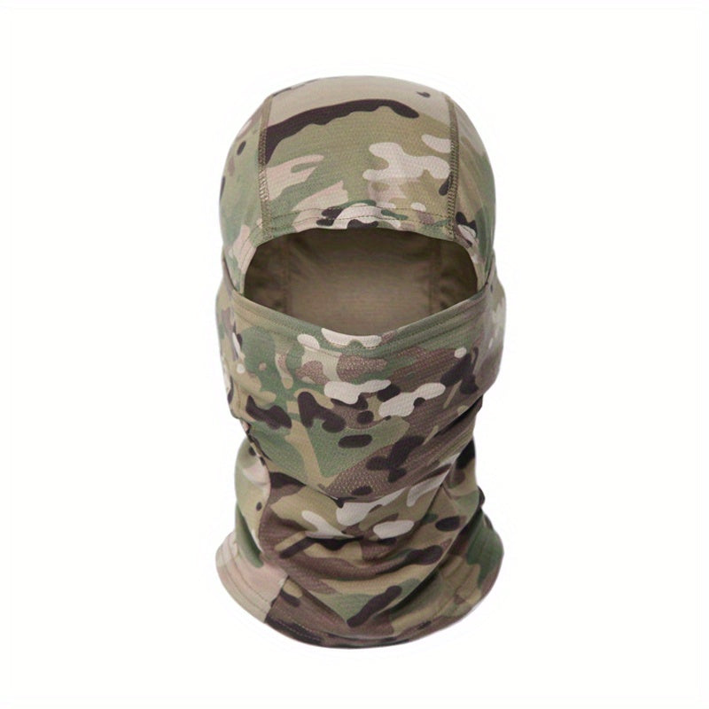 Camouflage Balaclava Cap for Outdoor Sports, Hiking, and Cycling - Sun Protection and Moisture-Wicking Headwear Christmas Gift