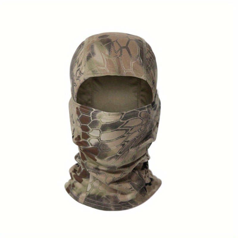 Camouflage Balaclava Cap for Outdoor Sports, Hiking, and Cycling - Sun Protection and Moisture-Wicking Headwear Christmas Gift