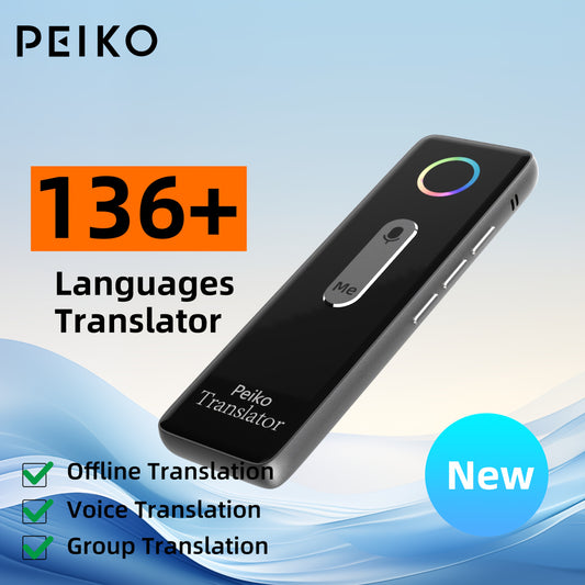 Portable Language Translator Device, Two-Way Instant Translator, APP Online Voice Translation, 136 Languages Supported, High Accuracy Translator Device for Travel Business Learning