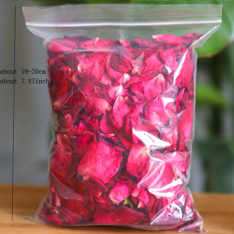 Real Dried Rose Petals Pack - 20g/50g/100g/250g | Perfect for Spa, Baths, Weddings, Confetti & DIY Crafts | No Electricity Needed | Feather-Free Home Decor